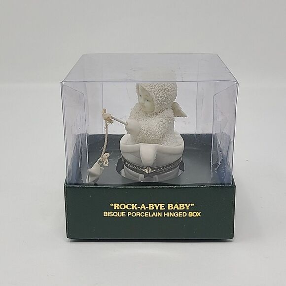 Department 56 Snowbabies Rock a Bye Baby Hinged Trinket Box 1997 - Picture 1 of 6